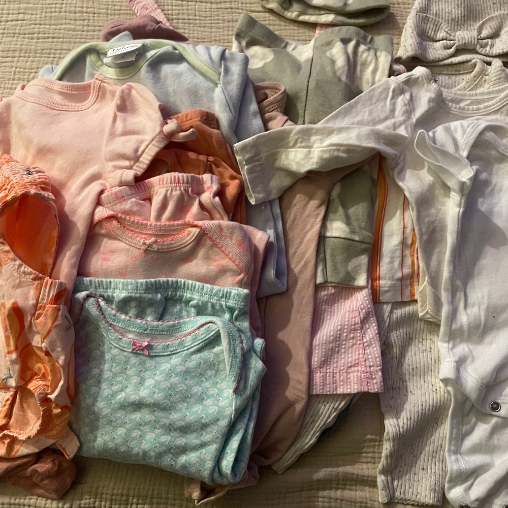 Baby girls 0-3 month clothing lot